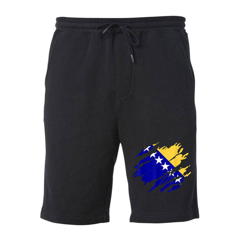 Bosnia Bosnian Flag T Shirt Fleece Short by melliebowleli | Artistshot