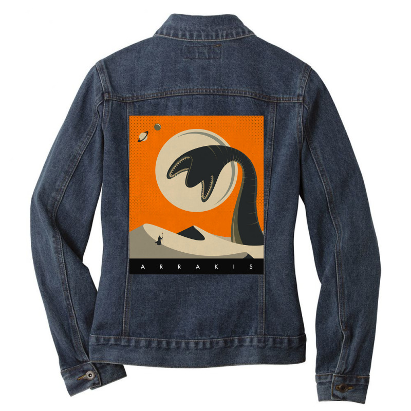 Visit Animal Scary Sand Ladies Denim Jacket | Artistshot