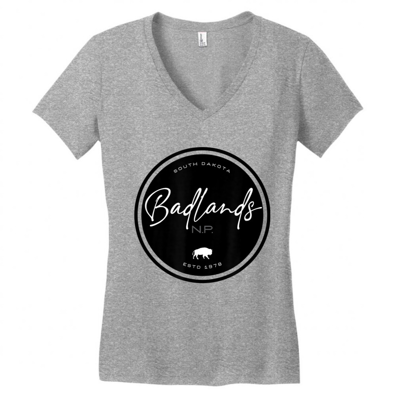 Badlands National Park South Dakota Graphic T Shirt Women's V-Neck T-Shirt by cm-arts | Artistshot