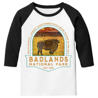 Badlands National Park South Dakota Bison Vacation Souvenir Tank Top Youth 3/4 Sleeve | Artistshot