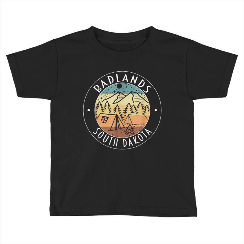 Badlands National Park South Dakota Hiking Camping Outdoor T Shirt Toddler T-shirt by cm-arts | Artistshot