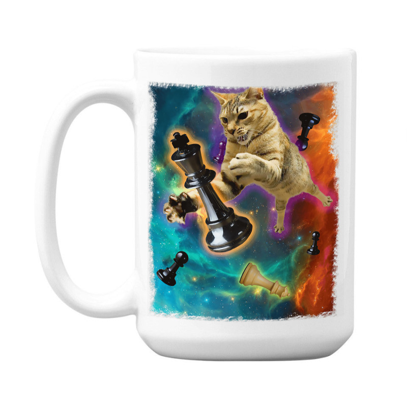 Cats In Space Chess Set Pieces Premium T Shirt 15 Oz Coffee Mug | Artistshot