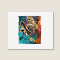 Cats In Space Chess Set Pieces Premium T Shirt Landscape Canvas Print | Artistshot