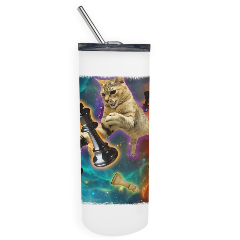 Cats In Space Chess Set Pieces Premium T Shirt Skinny Tumbler | Artistshot