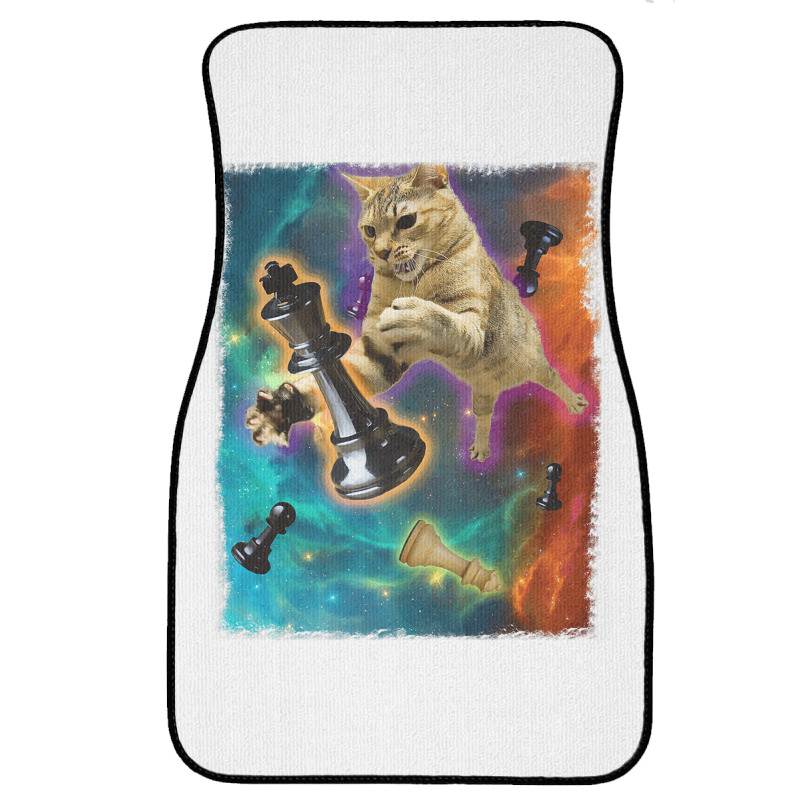 Cats In Space Chess Set Pieces Premium T Shirt Front Car Mat | Artistshot