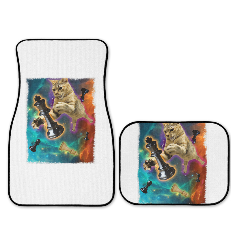 Cats In Space Chess Set Pieces Premium T Shirt Full Set Car Mats | Artistshot