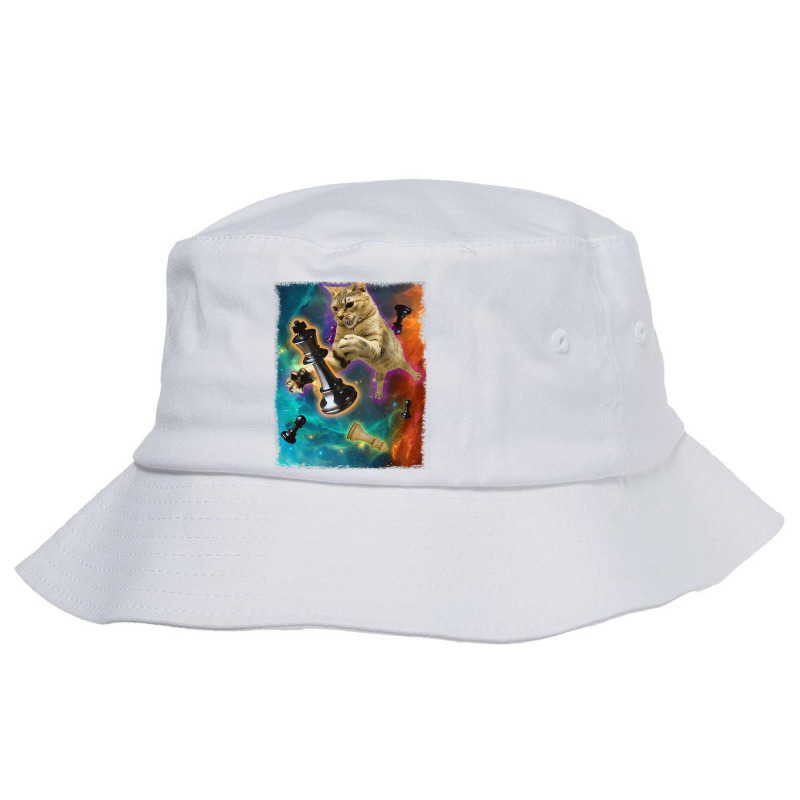 Cats In Space Chess Set Pieces Premium T Shirt Bucket Hat | Artistshot