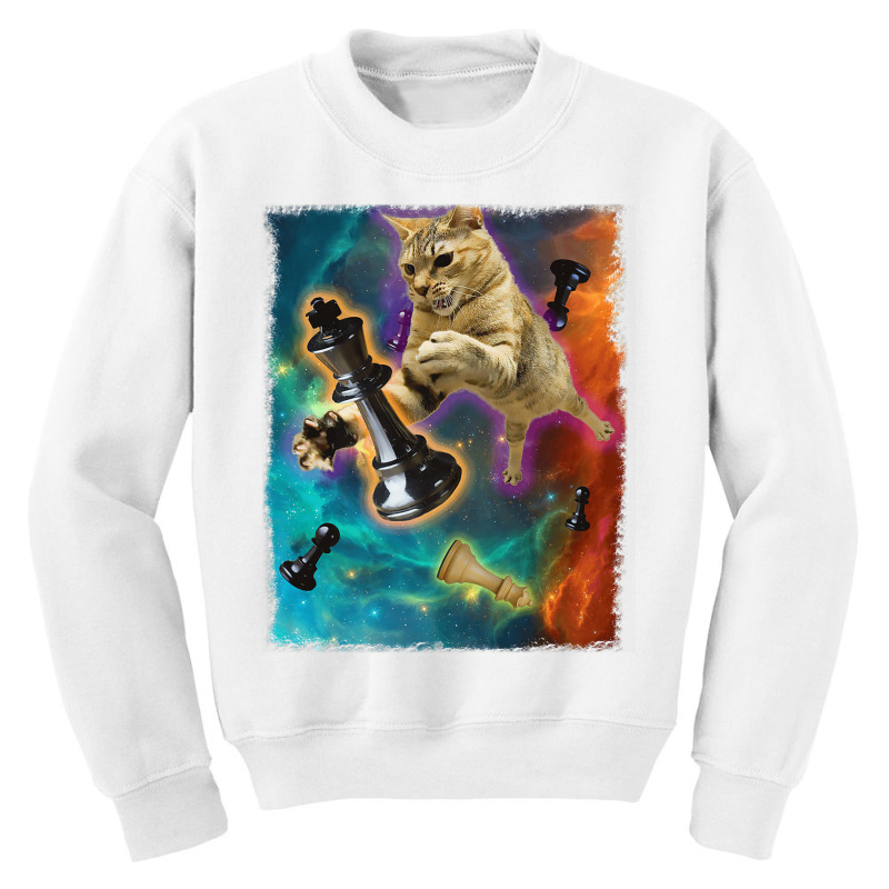 Cats In Space Chess Set Pieces Premium T Shirt Youth Sweatshirt | Artistshot