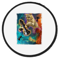 Cats In Space Chess Set Pieces Premium T Shirt Round Patch | Artistshot