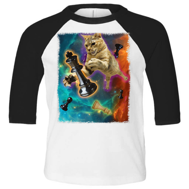 Cats In Space Chess Set Pieces Premium T Shirt Toddler 3/4 Sleeve Tee | Artistshot