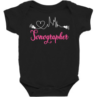 Sonographer Echo Tech Heartbeat Rdcs Cardiology Nurse T Shirt Baby Bodysuit | Artistshot