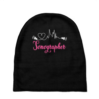 Sonographer Echo Tech Heartbeat Rdcs Cardiology Nurse T Shirt Baby Beanies | Artistshot