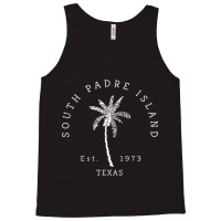 Retro Cool South Padre Island Texas Beach Palm Tree Novelty Long Sleev Tank Top | Artistshot