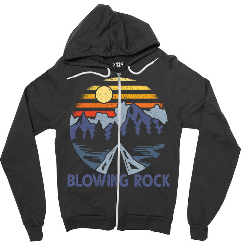 Blowing Rock, North Carolina Blue Ridge Mountains Camping Pullover Hoo Zipper Hoodie by cm-arts | Artistshot