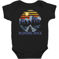 Blowing Rock, North Carolina Blue Ridge Mountains Camping Pullover Hoo Baby Bodysuit | Artistshot