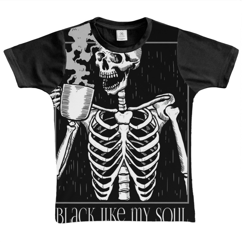 Black Coffee Like My Soul Skeleton Funny Java Or Die Premium T Shirt Graphic Youth T-shirt by cm-arts | Artistshot