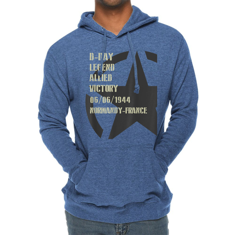 D Day Legend 1944 Invasion Normandy Military Ww2 Lightweight Hoodie by JaronKennedy | Artistshot