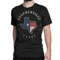 Vintage Stephenville Texas State Flag Map Souvenir Gift Long Sleeve T Classic T-shirt | Artistshot