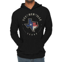 Vintage Stephenville Texas State Flag Map Souvenir Gift Long Sleeve T Lightweight Hoodie | Artistshot