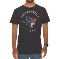 Vintage Stephenville Texas State Flag Map Souvenir Gift Long Sleeve T Vintage T-shirt | Artistshot