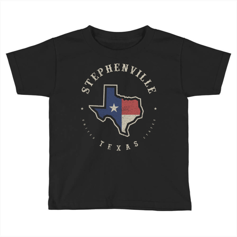 Vintage Stephenville Texas State Flag Map Souvenir Gift Long Sleeve T Toddler T-shirt by cm-arts | Artistshot