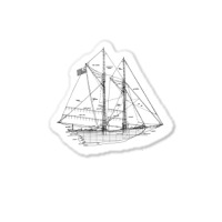 Sailing Vintage Blueprint Sailboat Yachting Vacation Sticker | Artistshot