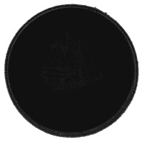 Sailing Vintage Blueprint Sailboat Yachting Vacation Round Patch | Artistshot