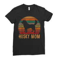 Retro Husky Mom Gift Dog Mother Pet Siberian Huskies Mama Ladies Fitted T-shirt | Artistshot