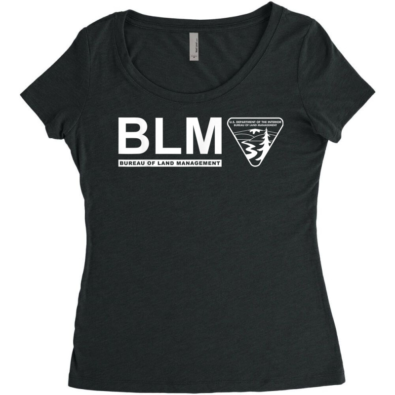 The Original Blm -bureau Of Land Management (white) Women's Triblend Scoop T-shirt by DevynGiorgio | Artistshot