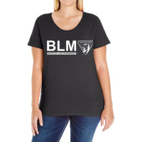 The Original Blm -bureau Of Land Management (white) Ladies Curvy T-shirt | Artistshot