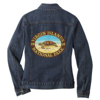 Jcombs Virgin Islands National Park, Sea Turtle On Beach Ladies Denim Jacket | Artistshot