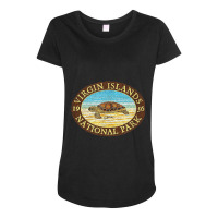 Jcombs Virgin Islands National Park, Sea Turtle On Beach Maternity Scoop Neck T-shirt | Artistshot