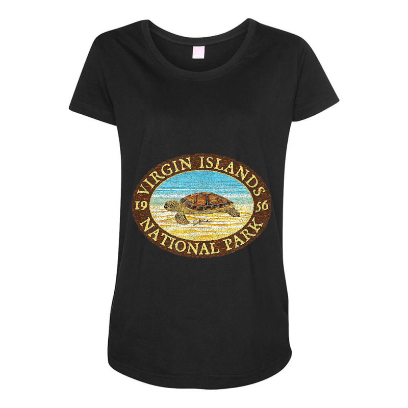 Jcombs Virgin Islands National Park, Sea Turtle On Beach Maternity Scoop Neck T-shirt by BethelThrift | Artistshot