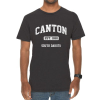 Canton South Dakota Sd Vintage State Athletic Style T Shirt Vintage T-shirt | Artistshot