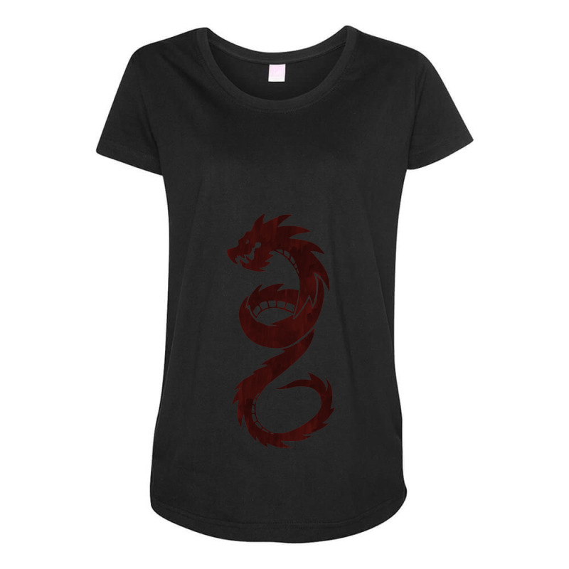 Chloe Red Dragon Maternity Scoop Neck T-shirt by cm-arts | Artistshot