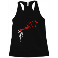 Banksy Headshot Butterfly Racerback Tank | Artistshot