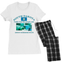 Colorful South Dakota County Map, Flag, Motto, Nickname T Shirt Women's Pajamas Set | Artistshot