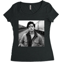 Cole Sprouse Black And White Women's Triblend Scoop T-shirt | Artistshot