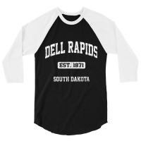 Dell Rapids South Dakota Sd Vintage State Athletic Style T Shirt 3/4 Sleeve Shirt | Artistshot