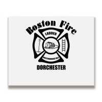 Boston Fire Department Ladder 7 King Of The Hill  Dark Print T Shirt Metal Print Horizontal | Artistshot