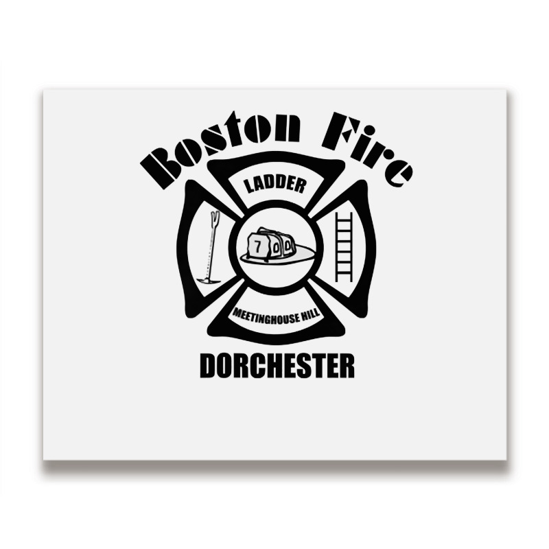 Boston Fire Department Ladder 7 King Of The Hill  Dark Print T Shirt Metal Print Horizontal | Artistshot