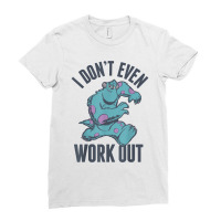 Funny Monsters Inc. Sulley Work Out Graphic Ladies Fitted T-shirt | Artistshot