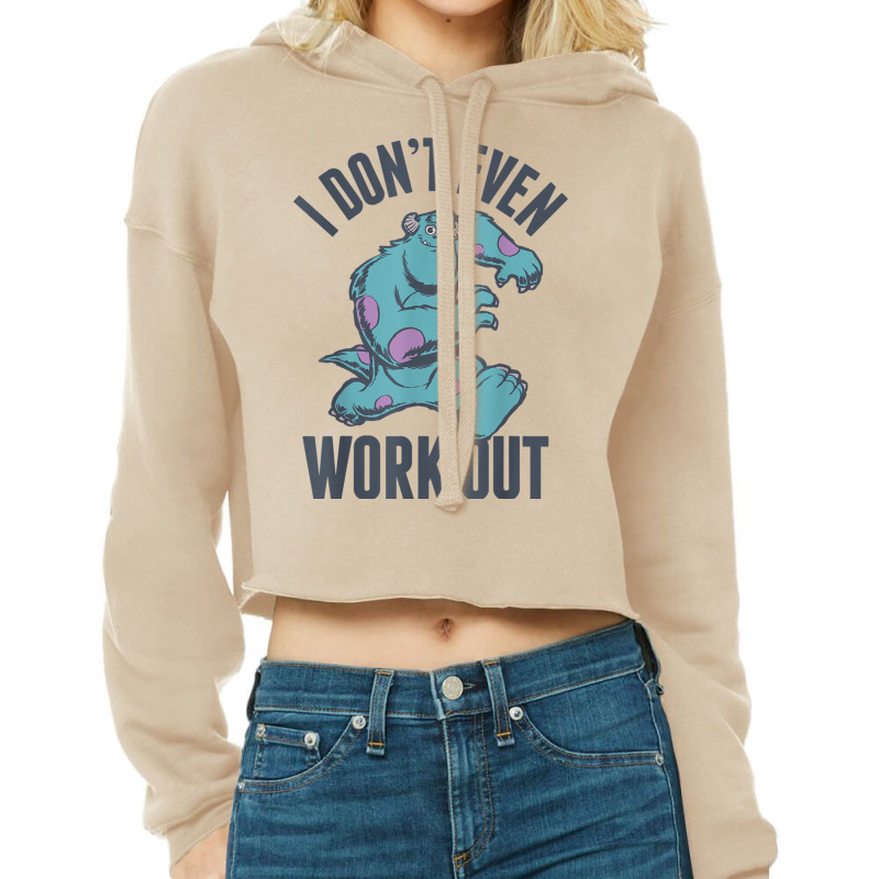 Funny Monsters Inc. Sulley Work Out Graphic Cropped Hoodie by CharlizeShanon | Artistshot