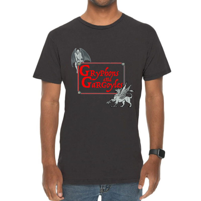 Gryphons And Gargoyles Vintage T-Shirt by cm-arts | Artistshot