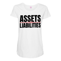 Assets Over Liabilities For Accounting And Accountant Long Sleeve T Sh Maternity Scoop Neck T-shirt | Artistshot