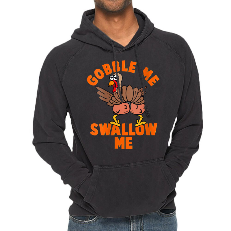 Womens Funny Christmas Twerking Turkey Gobble Me, Swallow Me V Neck T Vintage Hoodie by cm-arts | Artistshot