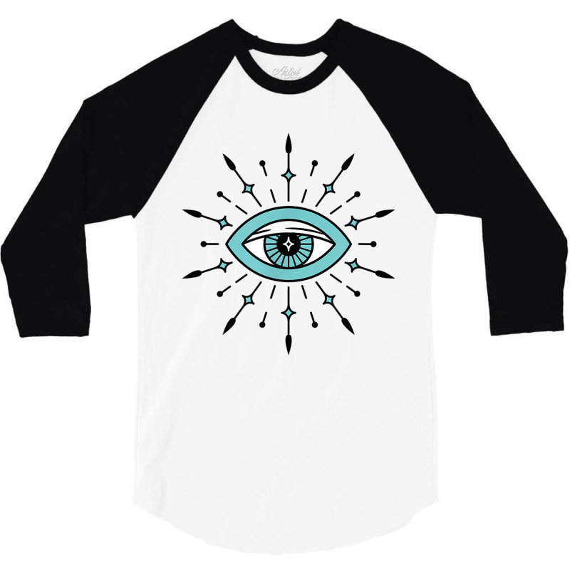 Evil Eye Protection Talisman Symbol 3/4 Sleeve Shirt by JaronKennedy | Artistshot