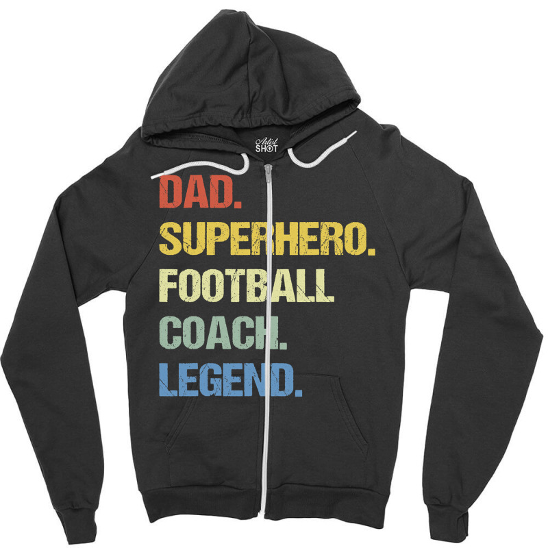 Football Coach Dad 144 Zipper Hoodie by cm-arts | Artistshot