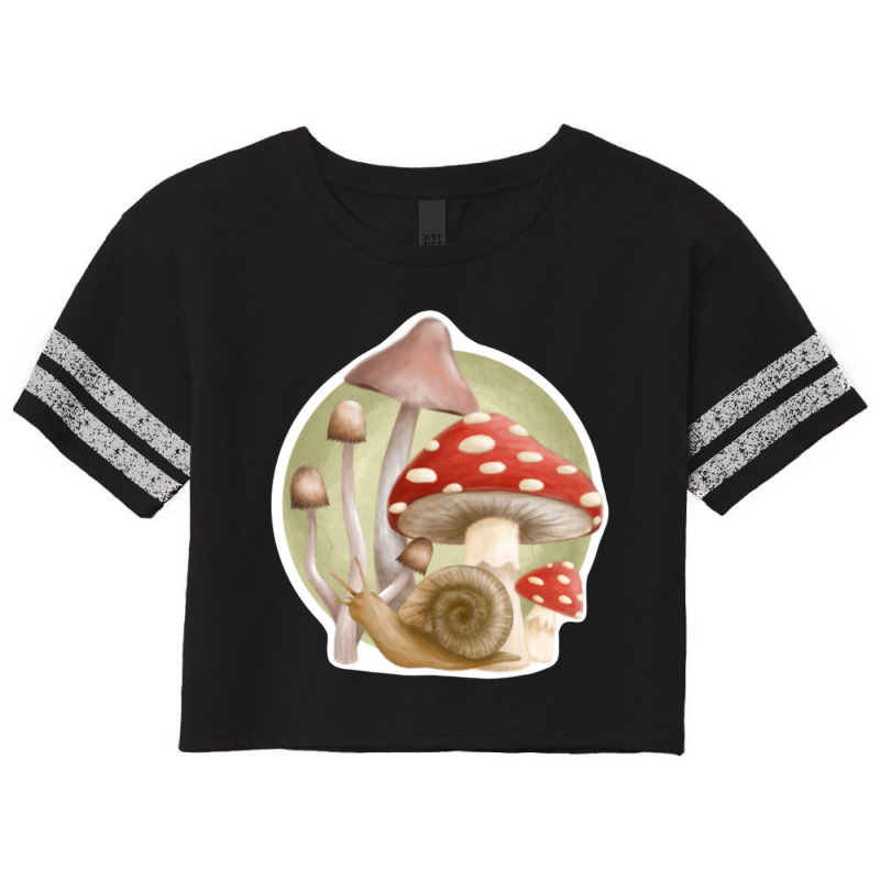 Snail Amp Shrooms Scorecard Crop Tee by cm-arts | Artistshot