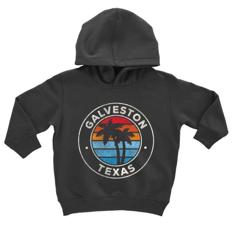 Galveston Texas Tx Vintage Graphic Retro 70s Long Sleeve T Shirt Toddler Hoodie by cm-arts | Artistshot